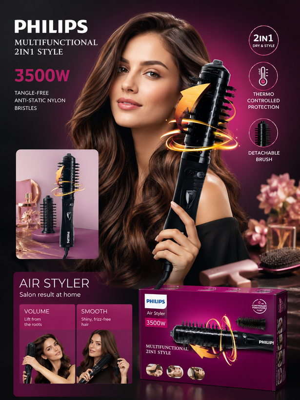 سشوار چرخشی Air stylers فیلیپس P-1007