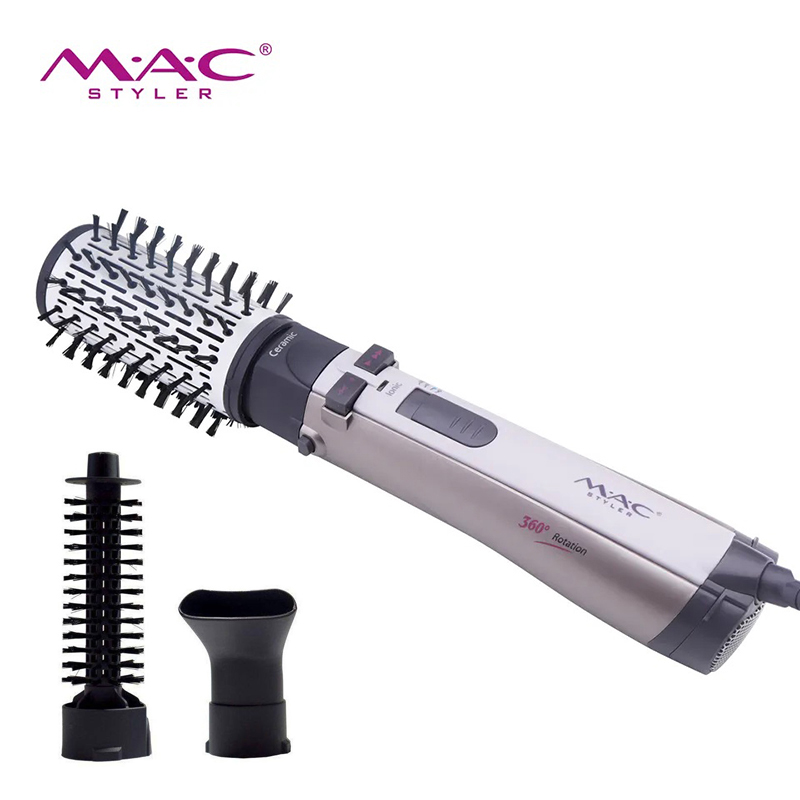 سشوار چند حالت دهنده با روکش سرامیکی مک استایلر MC-6620، سه کاره با کیفیت عالی، سشوار برس دار حرفه ای اورجینال